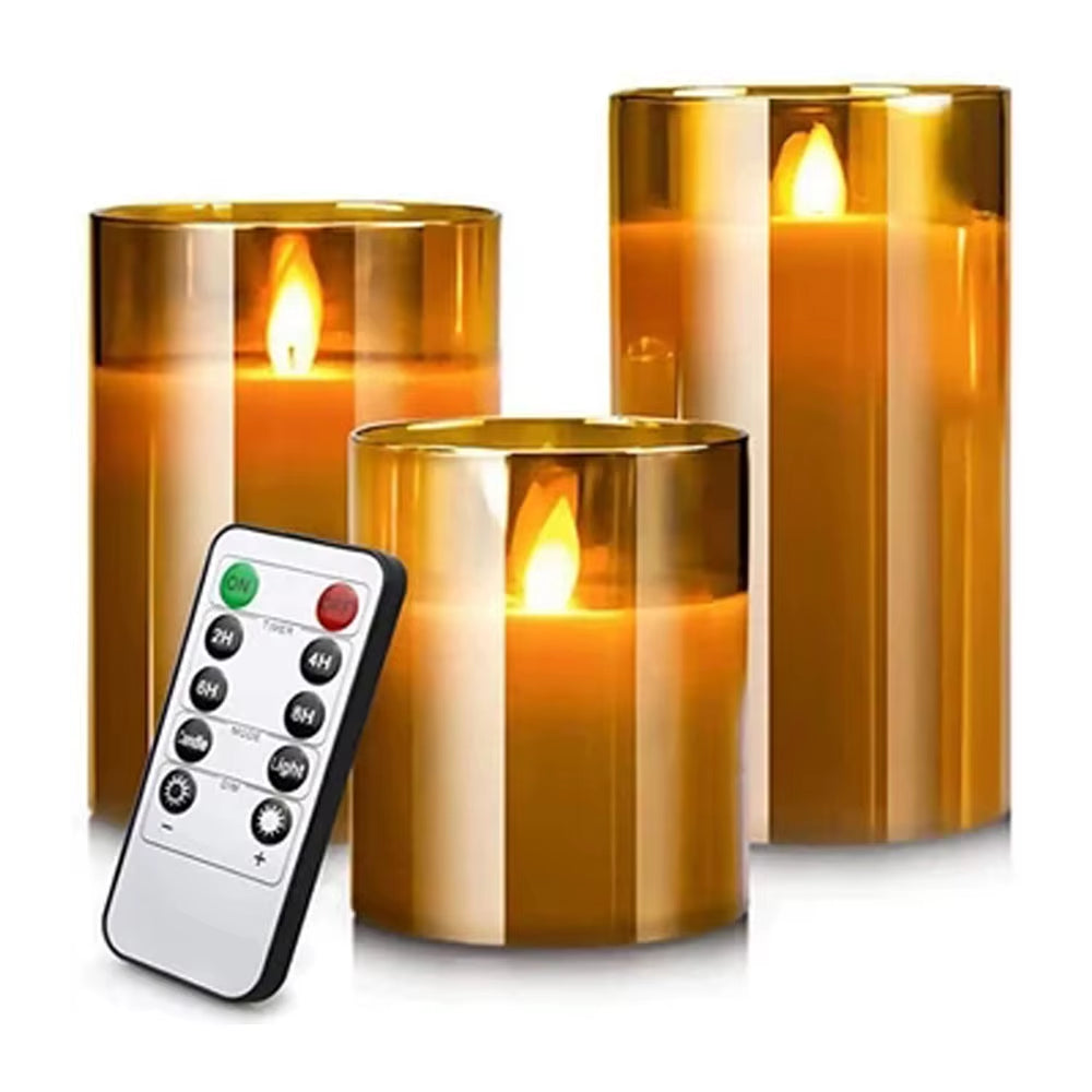 LED Flameless Candle Set – Elegant Acrylic Design with Remote & Timer