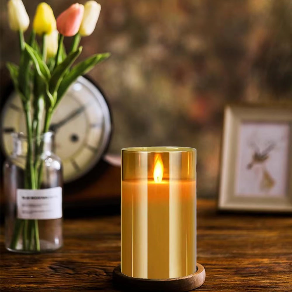 LED Flameless Candle Set – Elegant Acrylic Design with Remote & Timer