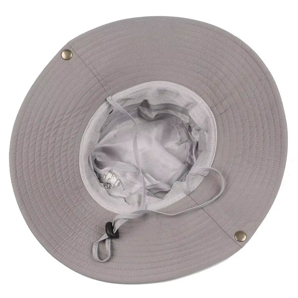 Men's Summer Bucket Hat – UV Protection, Wide Brim, Mesh Safari Cap for Hiking, Fishing & Beach